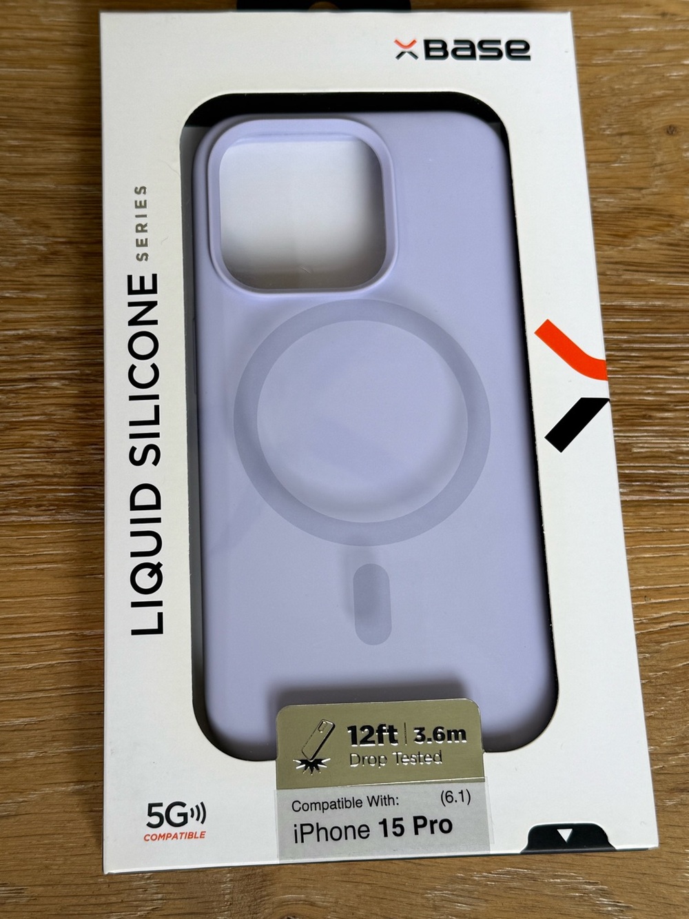 New xBase Liquid Silicone Case for iPhone 15 Pro 6.1” Lavender Purple